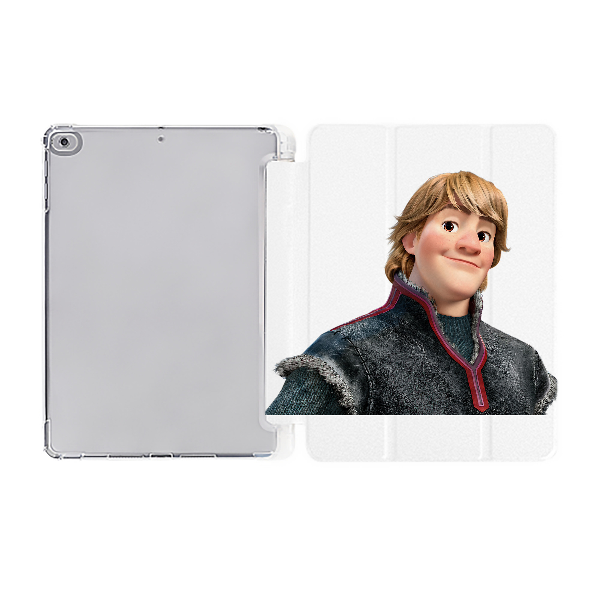 （画像用） アナと雪の女王 アンナ エルサ Frozen Anna Elsa IPad ケース ペン収納付き 三つ折りスタンド PUレザー×シリコン 対応機種9.5/10.5/10.9インチ